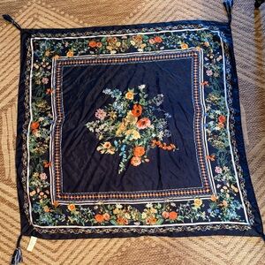 Johnny Was Multicolor Floral Scarf